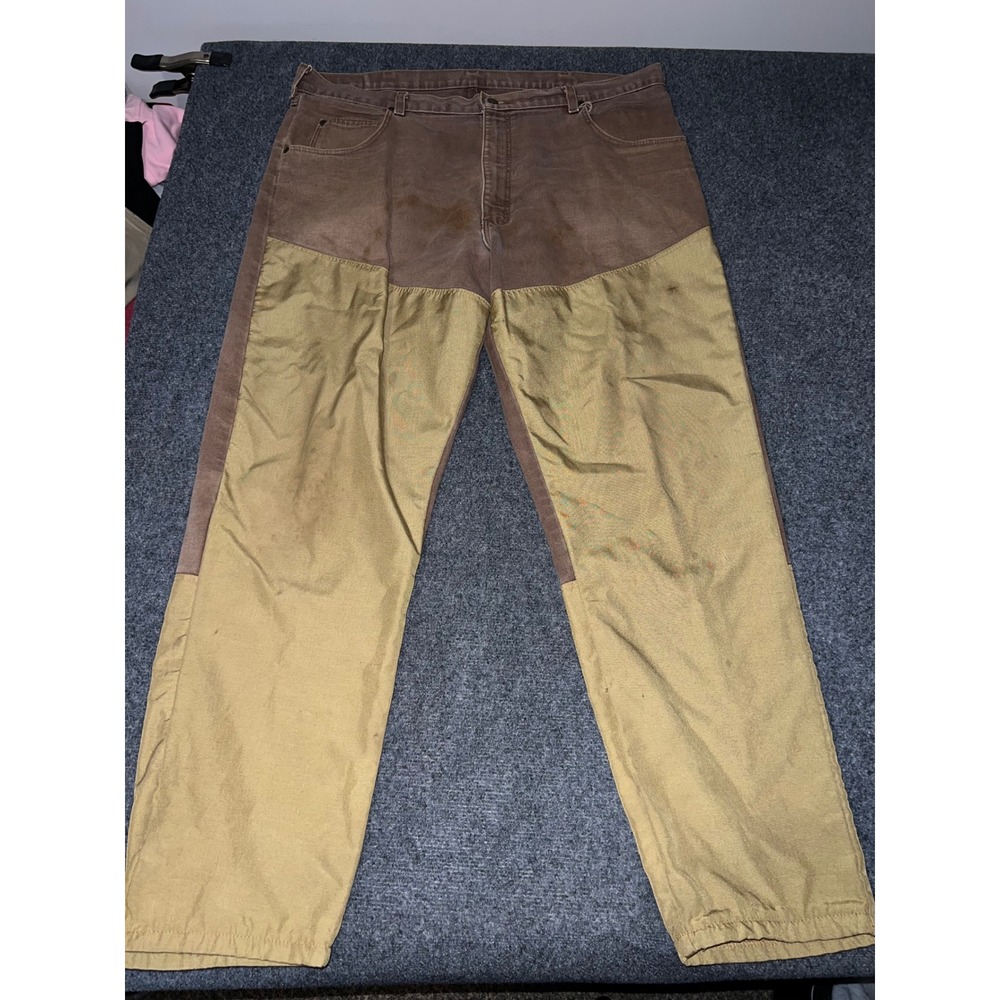 Wrangler Authentics Mens 42x30 Brown Canvas Upland Hunting Brush Pants